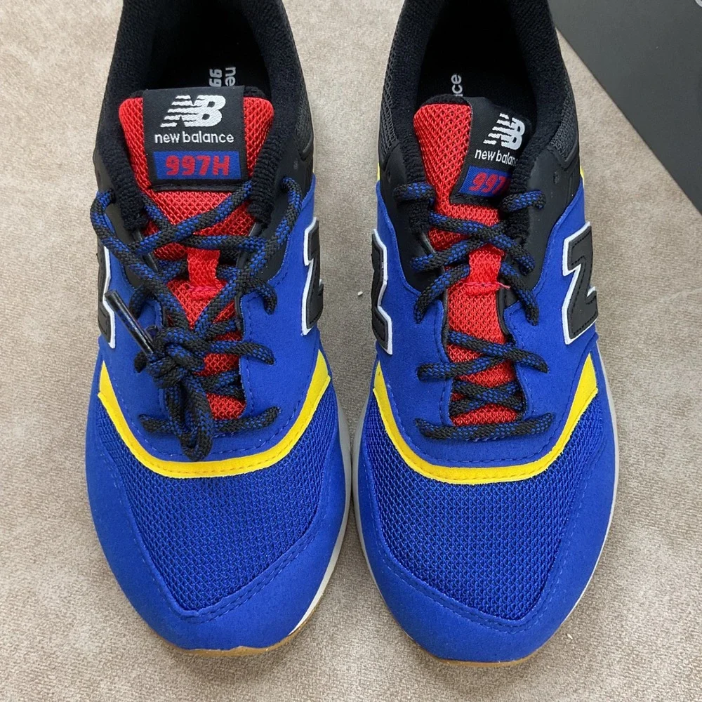 New Balance 997H Kids Blue Black‎ Yellow Red Sneakers Shoes Youth Size 3 US